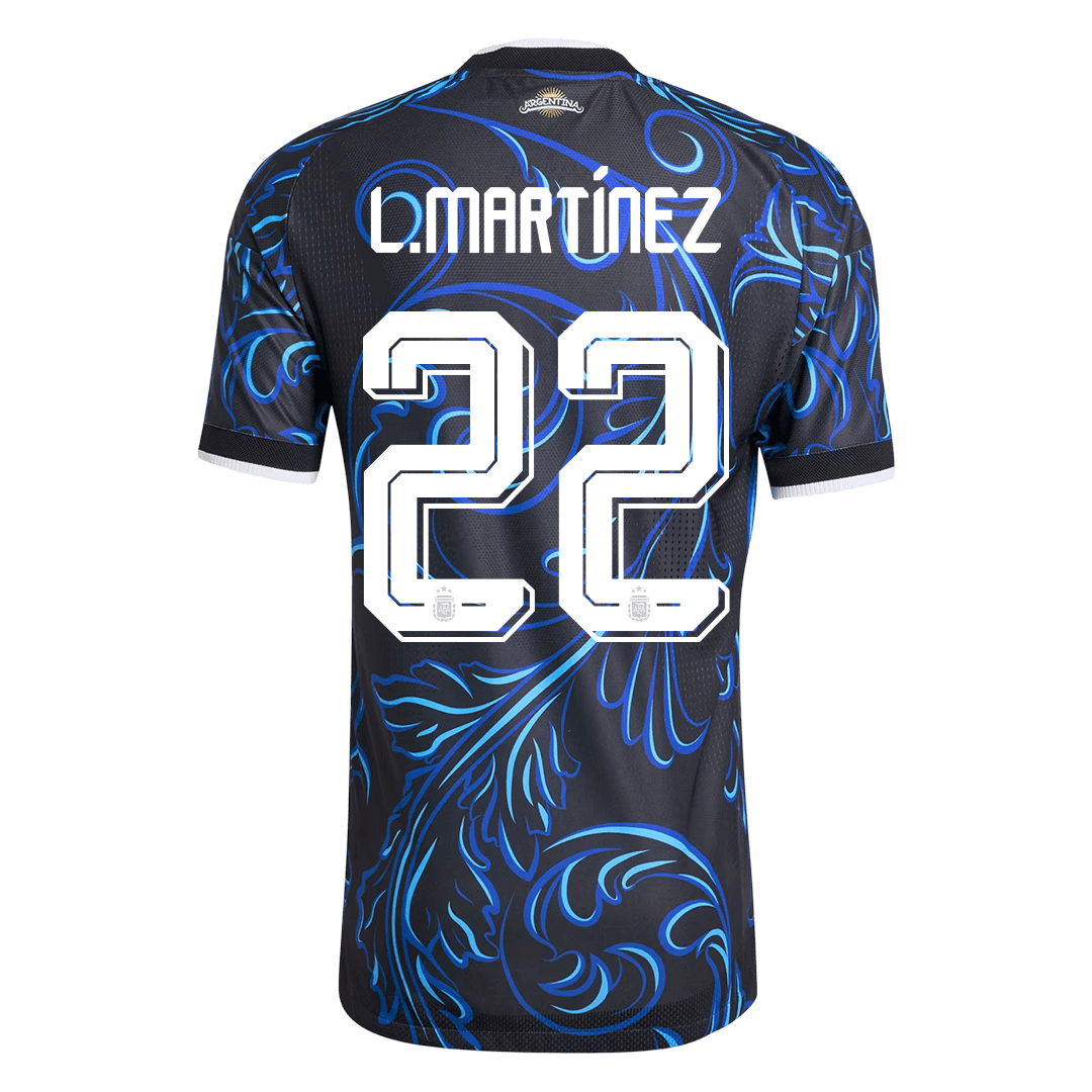 Argentina World Cup Player Version Trikot Auswärts 2026 L. MARTÍNEZ #22 Slim Fit
