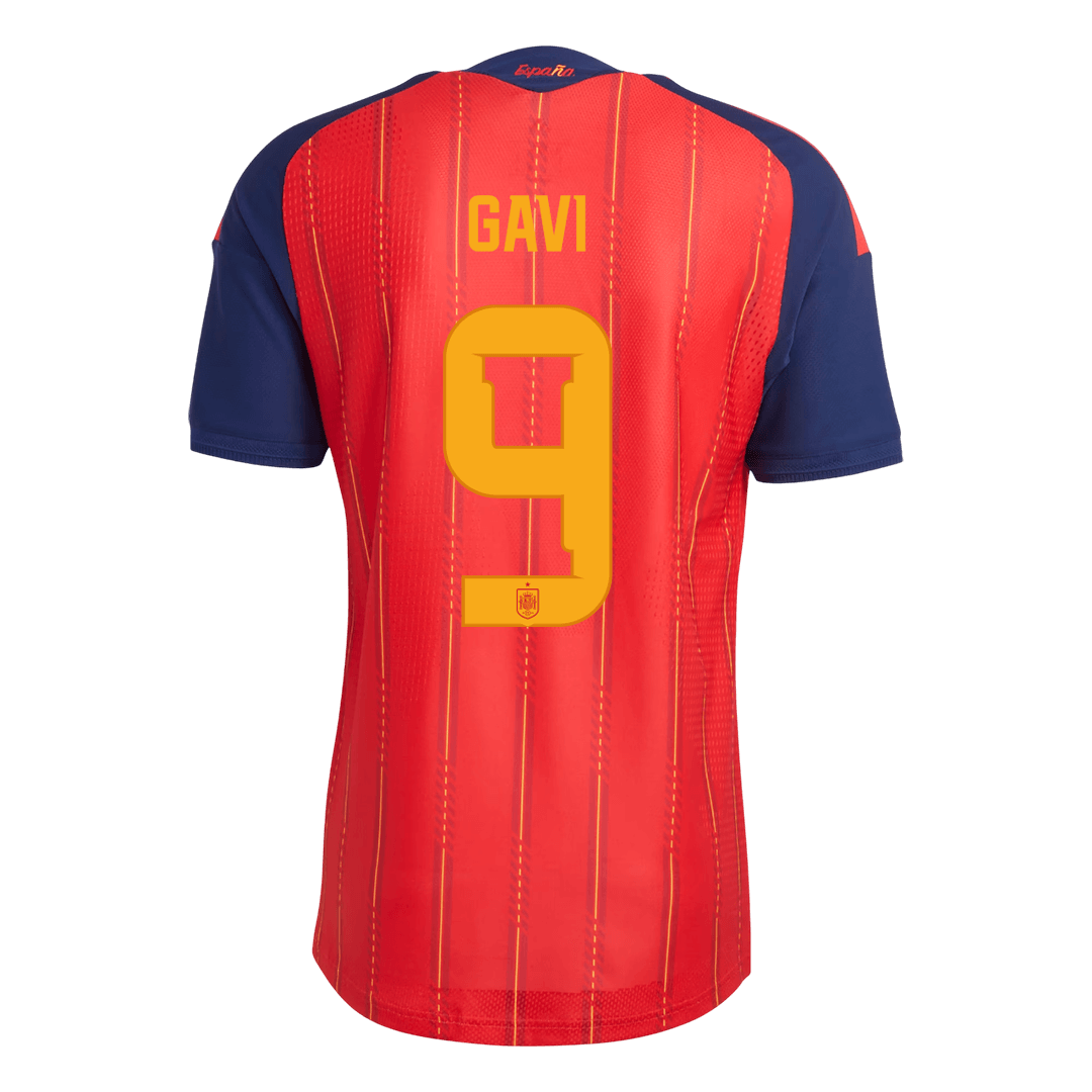 Spain World Cup Player Version Trikot Heim 2026 GAVI #9 Slim Fit