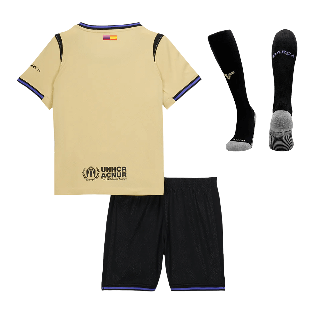 Barcelona Kinder Trikot Komplett-Set Auswärts 2025/26