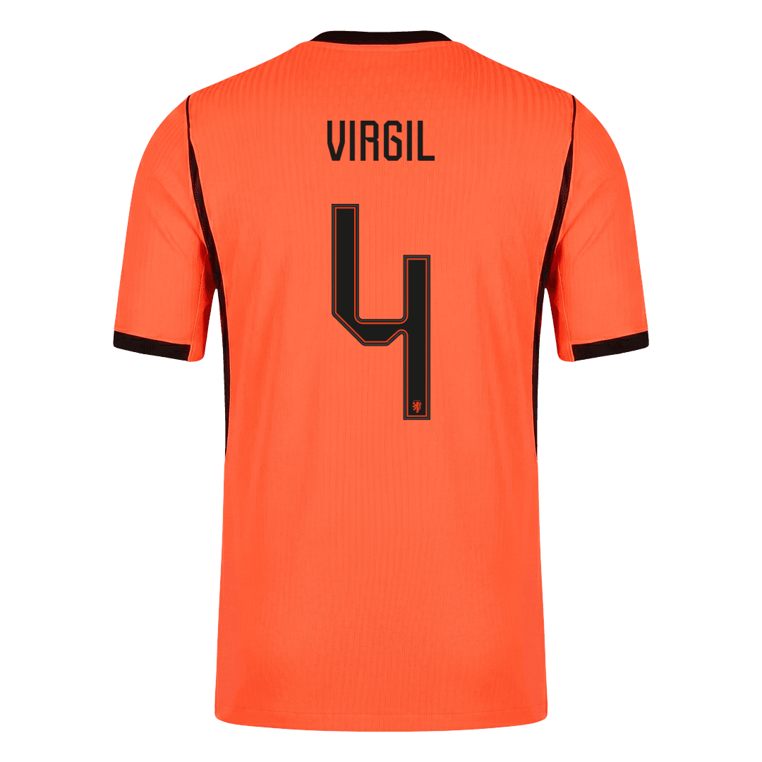 Netherlands World Cup Player Version Trikot Heim 2026 VIRGIL #4 Slim Fit