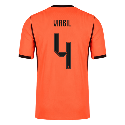 Netherlands World Cup Player Version Trikot Heim 2026 VIRGIL #4 Slim Fit