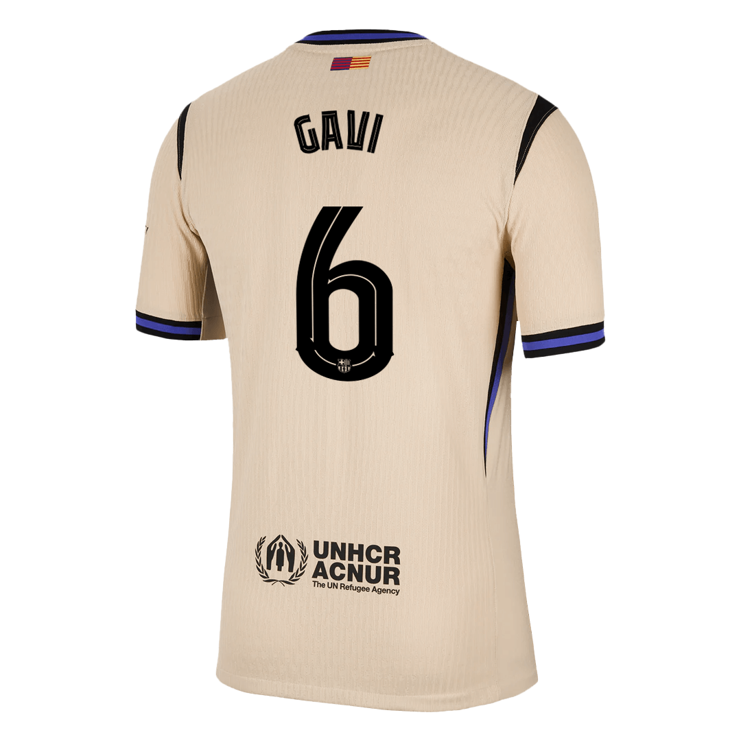 Barcelona Player Version Trikot Auswärts 2025/26 UCL GAVI #6 Slim Fit