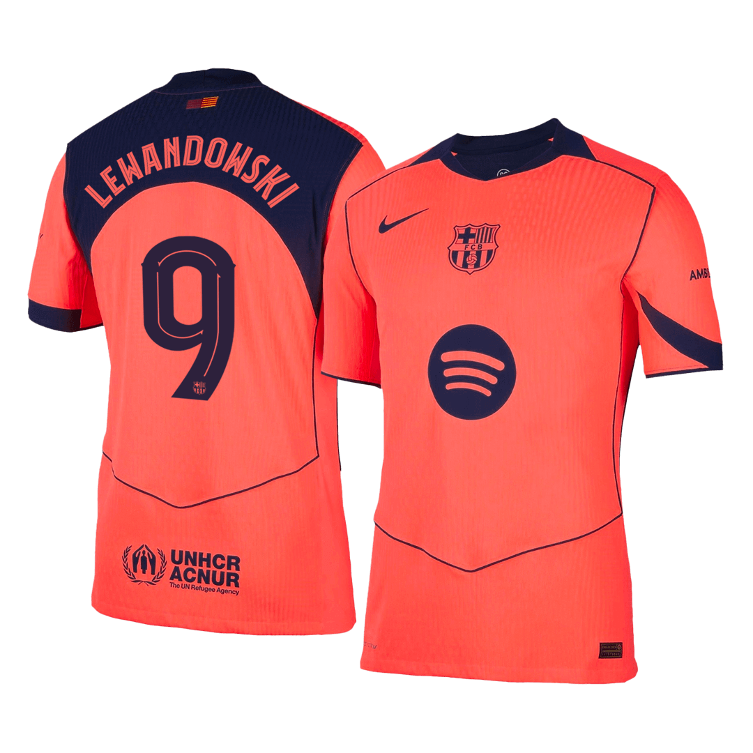 Barcelona Player Version Trikot Drittes Auswärts 2025/26 UCL LEWANDOWSKI #9 Slim Fit