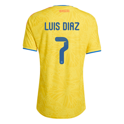 Colombia World Cup Player Version Trikot Heim 2026 LUIS DíAZ #7 Slim Fit