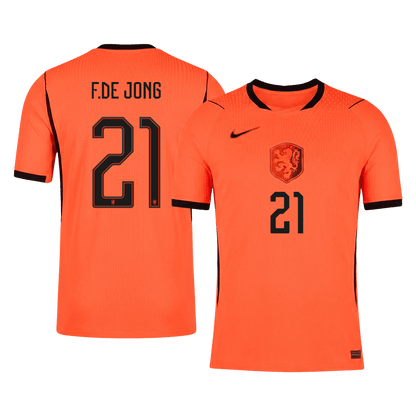 Netherlands World Cup Player Version Trikot Heim 2026 F.DE JONG #21 Slim Fit