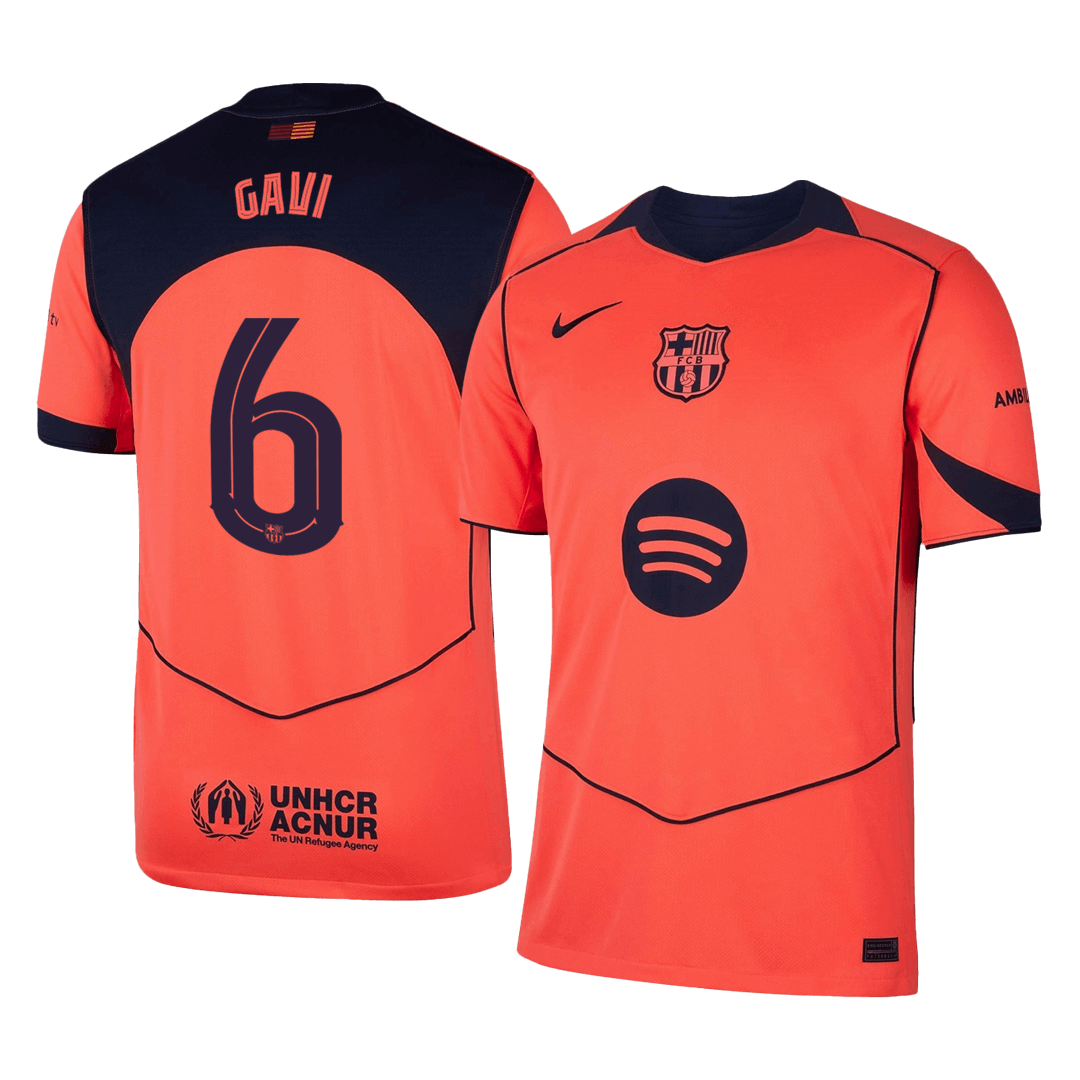 Barcelona Trikot Drittes Auswärts 2025/26 UCL GAVI #6