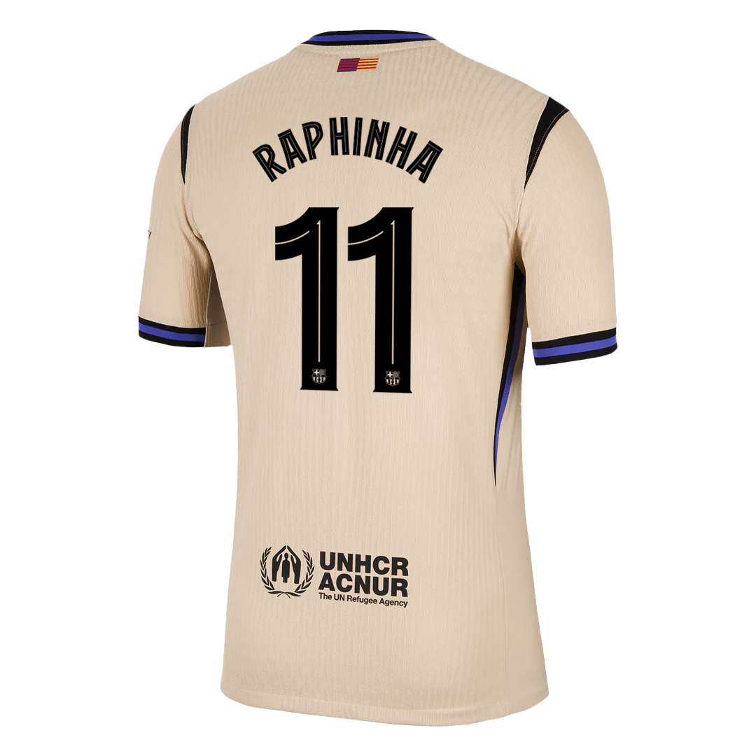 Barcelona Player Version Trikot Auswärts 2025/26 UCL RAPHINHA #11 Slim Fit