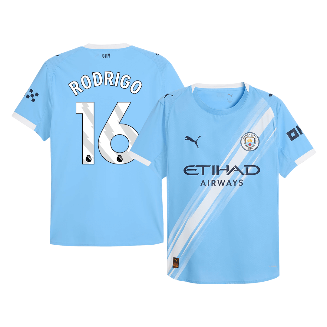 Manchester City Player Version Trikot Heim 2025/26 RODRIGO #16 Slim Fit