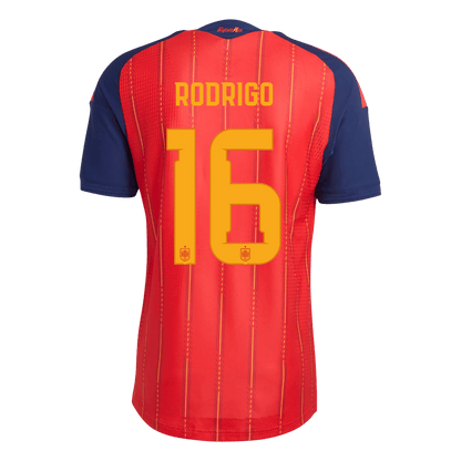 Spain World Cup Player Version Trikot Heim 2026 RODRIGO #16 Slim Fit