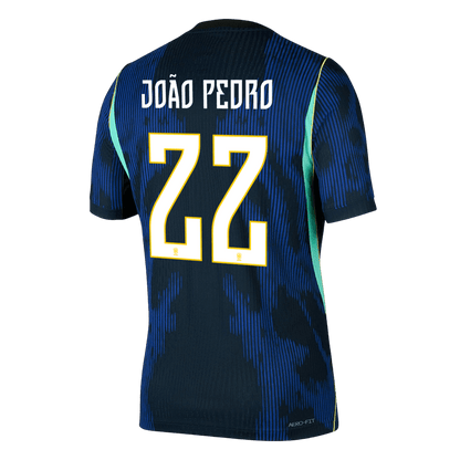 Brazil World Cup Player Version Trikot Auswärts 2026 JOÃO PEDRO #22 Slim Fit