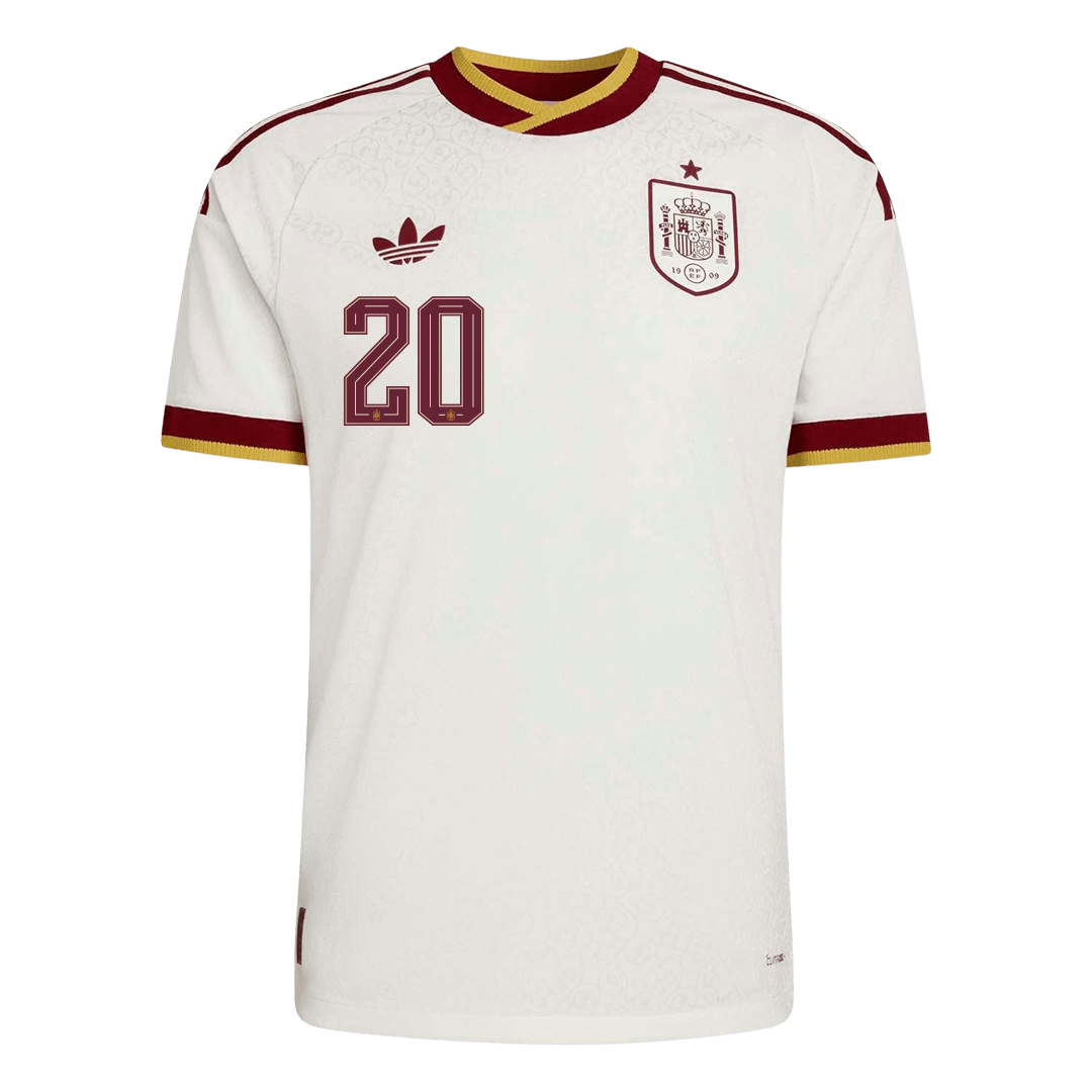 Spain World Cup Player Version Trikot Auswärts 2026 PEDRI #20 Slim Fit