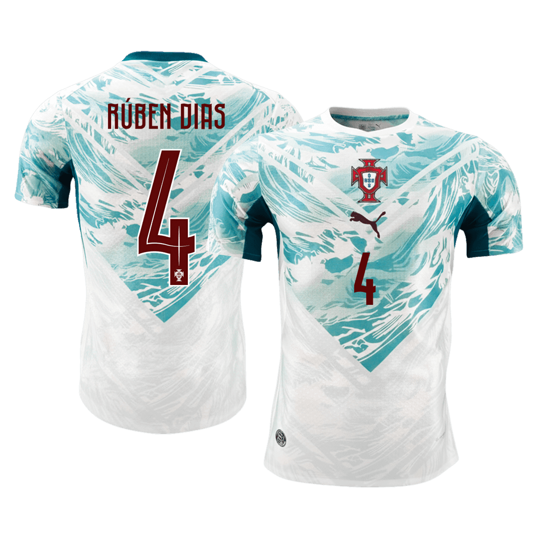 Portugal World Cup Player Version Trikot Auswärts 2026 RÚBEN DIAS #4 Slim Fit