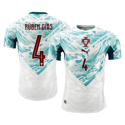 Portugal World Cup Player Version Trikot Auswärts 2026 RÚBEN DIAS #4 Slim Fit