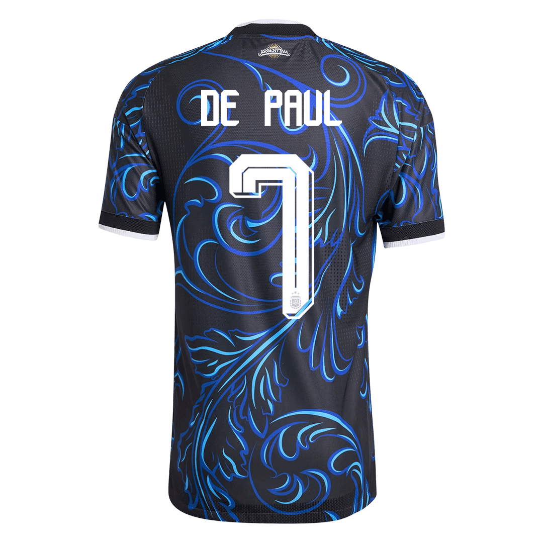 Argentina World Cup Player Version Trikot Auswärts 2026 DE PAUL #7 Slim Fit