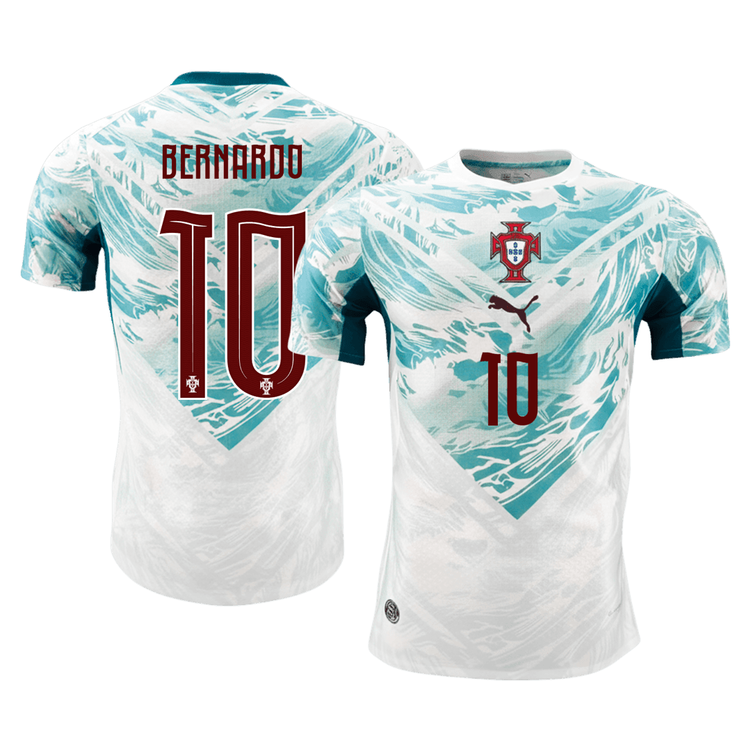 Portugal World Cup Player Version Trikot Auswärts 2026 BERNARDO #10 Slim Fit