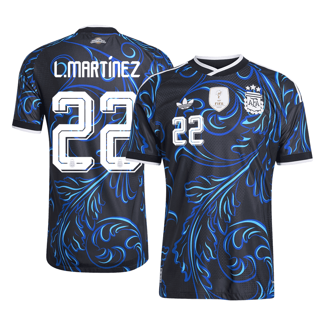 Argentina World Cup Player Version Trikot Auswärts 2026 L. MARTÍNEZ #22 Slim Fit