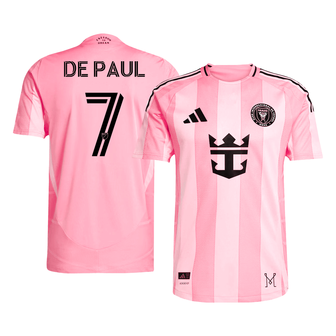 Inter Miami CF Player Version Trikot Heim 2025 DE PAUL #7 Slim Fit