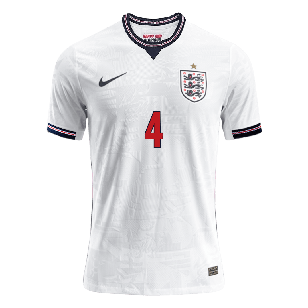 England World Cup Player Version Trikot Heim 2026 RICE #4 Slim Fit