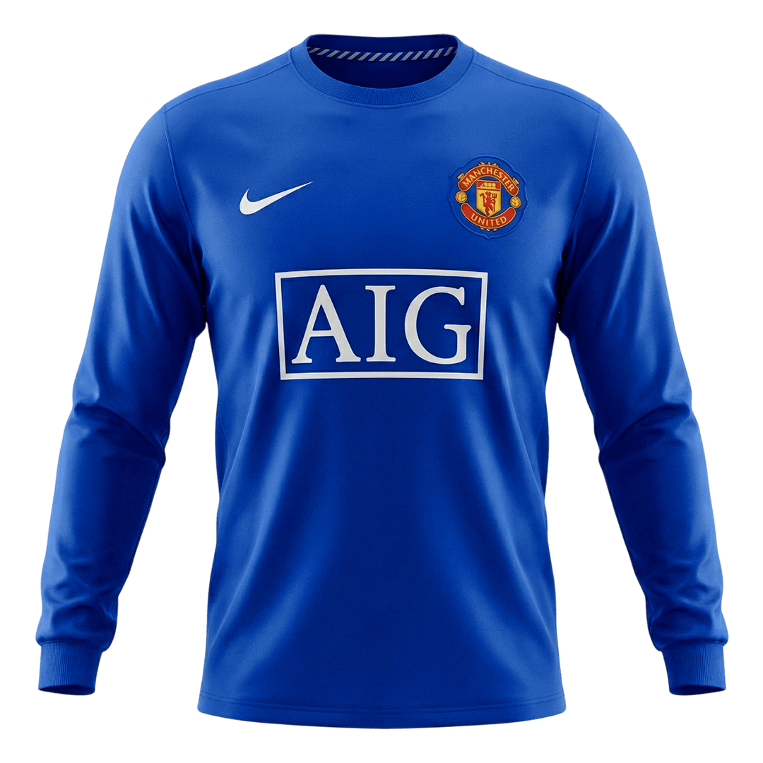 ManU Retro Langarm Trikot Drittes Auswärts 2008/09