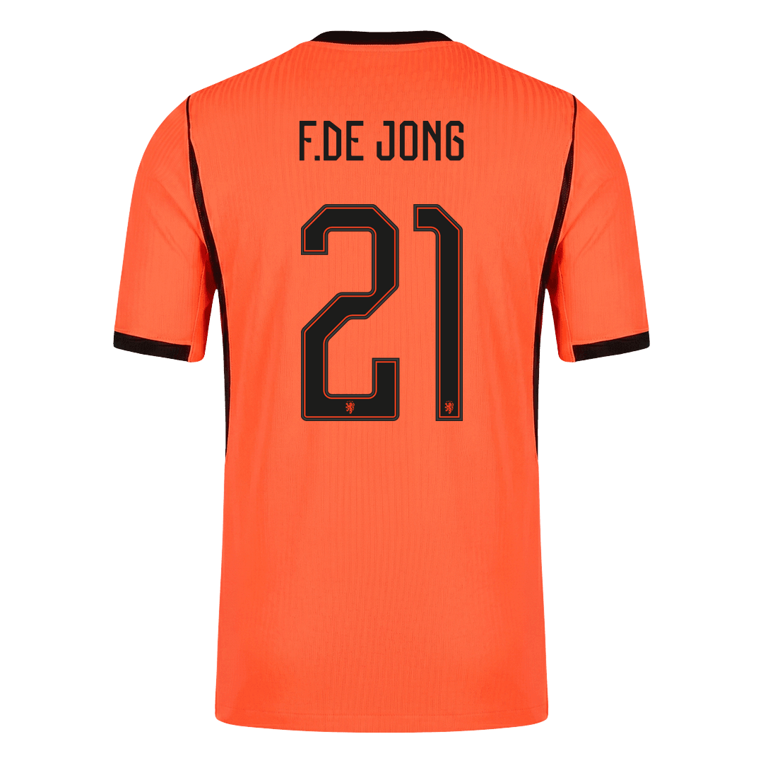 Netherlands World Cup Player Version Trikot Heim 2026 F.DE JONG #21 Slim Fit