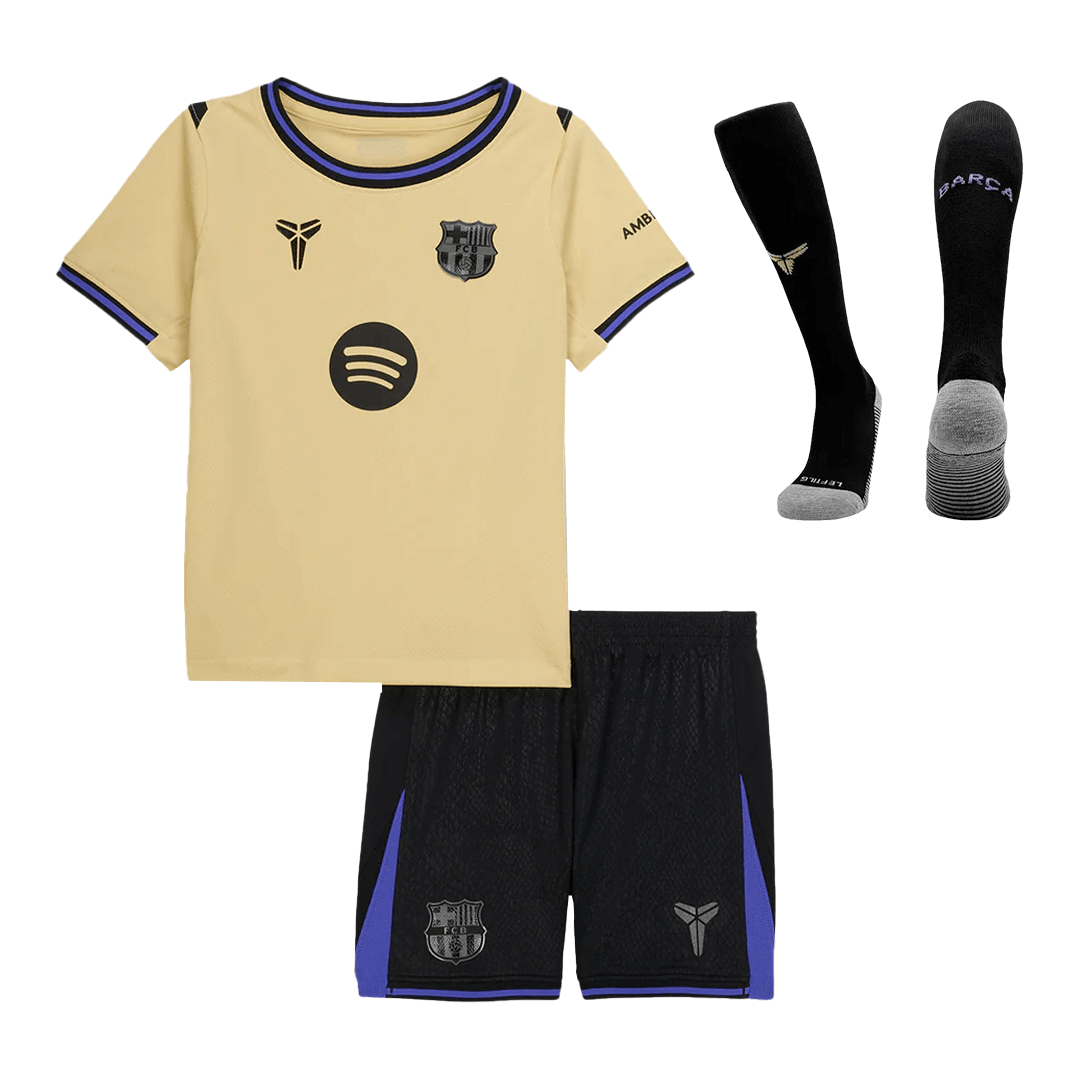 Barcelona Kinder Trikot Komplett-Set Auswärts 2025/26