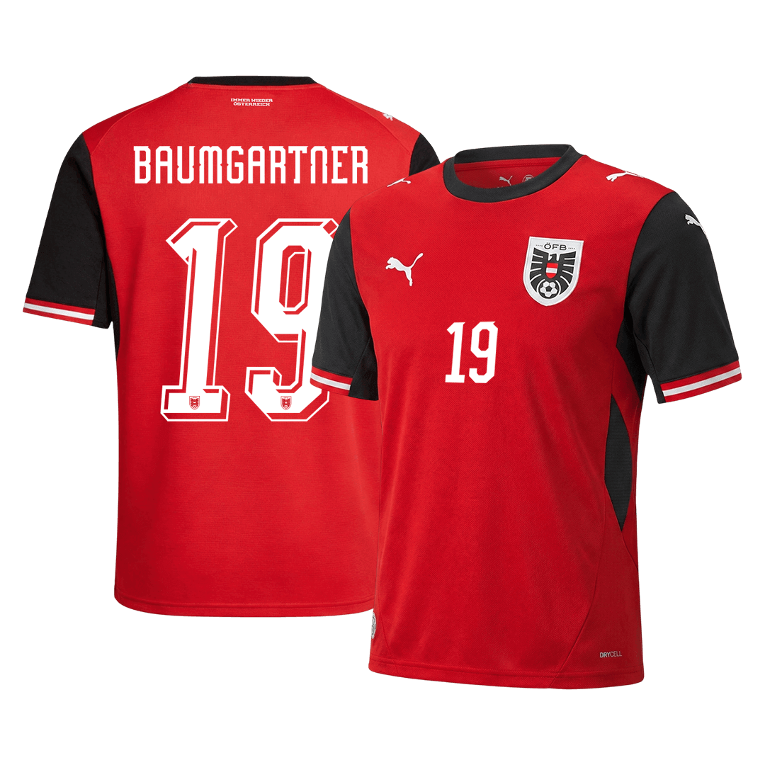 Austria World Cup Trikot Heim 2026 BAUMGARTNER #19