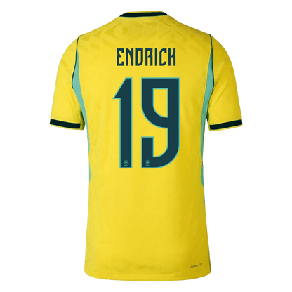 Brazil World Cup Player Version Trikot Heim 2026 ENDRICK #19 Slim Fit