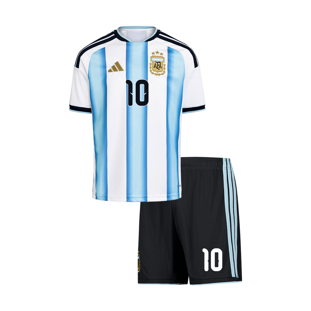 Argentina World Cup Kinder Trikot Set Heim 2026 MESSI #10 [PREMIUM]