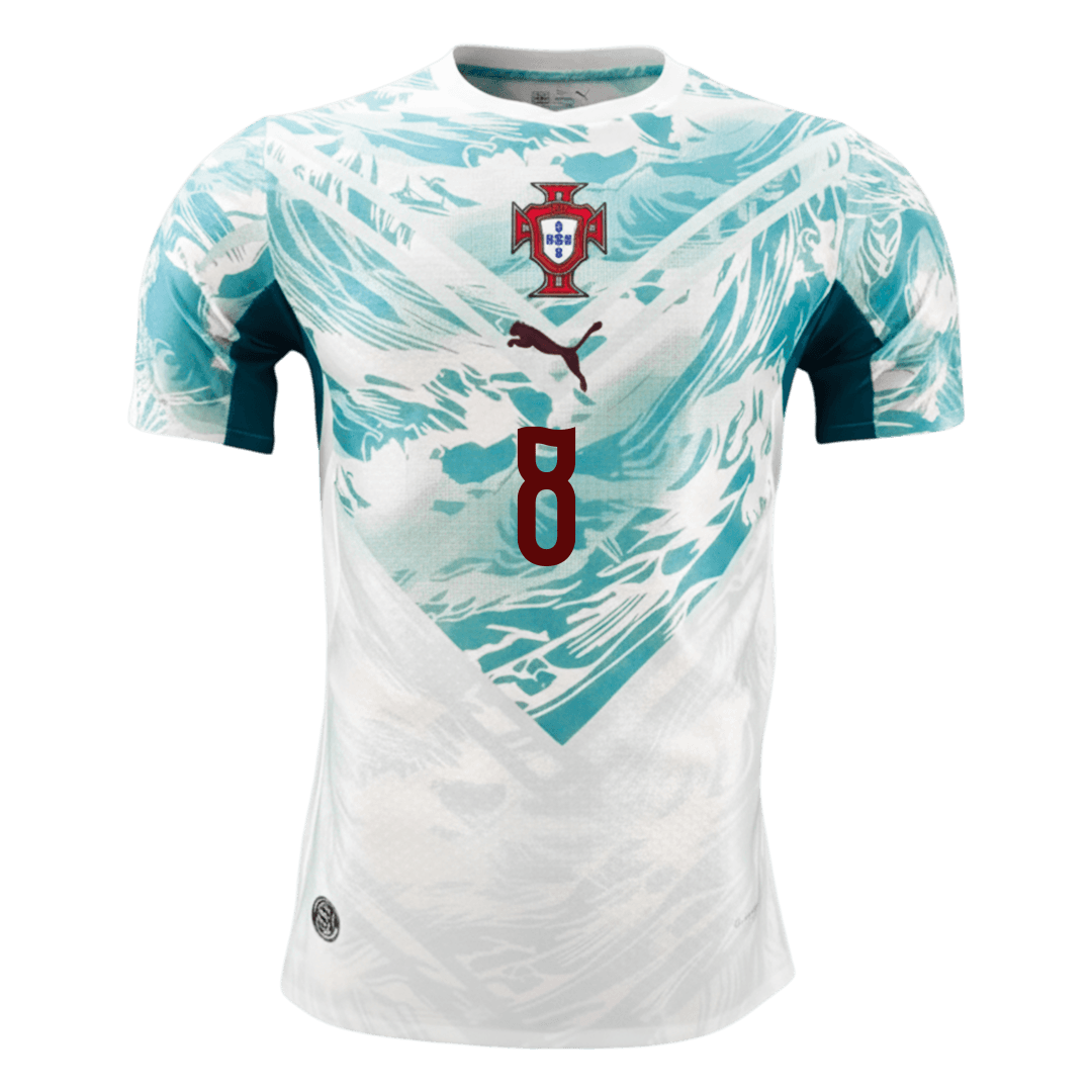 Portugal World Cup Player Version Trikot Auswärts 2026 B.FERNANDES #8 Slim Fit
