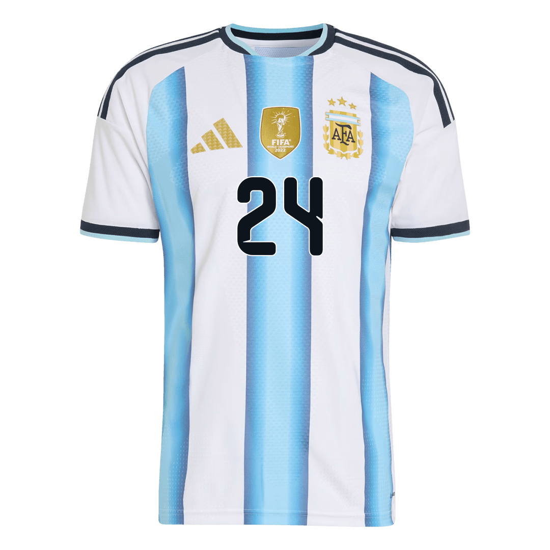 Argentina World Cup Player Version Trikot Heim 2026 E. FERNÁNDEZ #24 Slim Fit