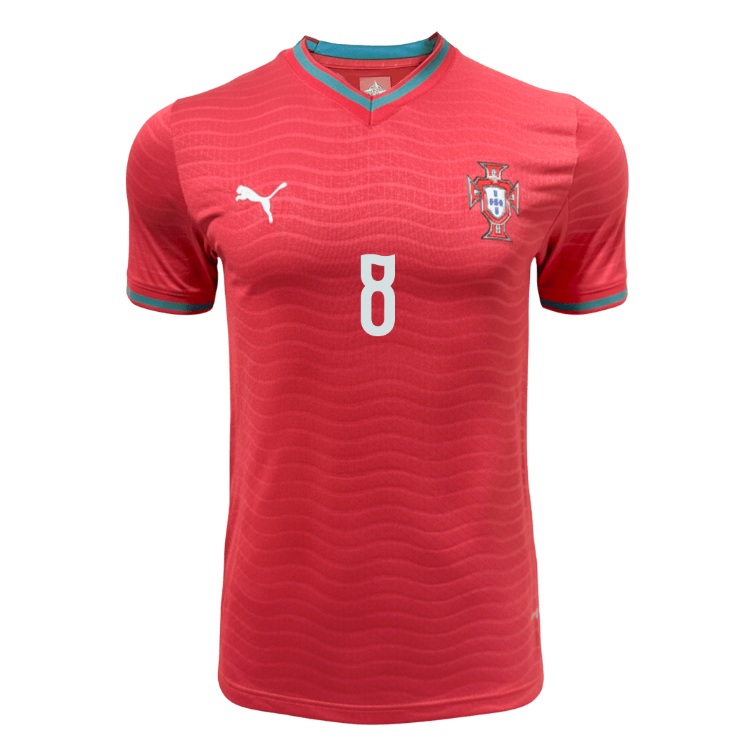 Portugal World Cup Player Version Trikot Heim 2026 B.FERNANDES #8 Slim Fit