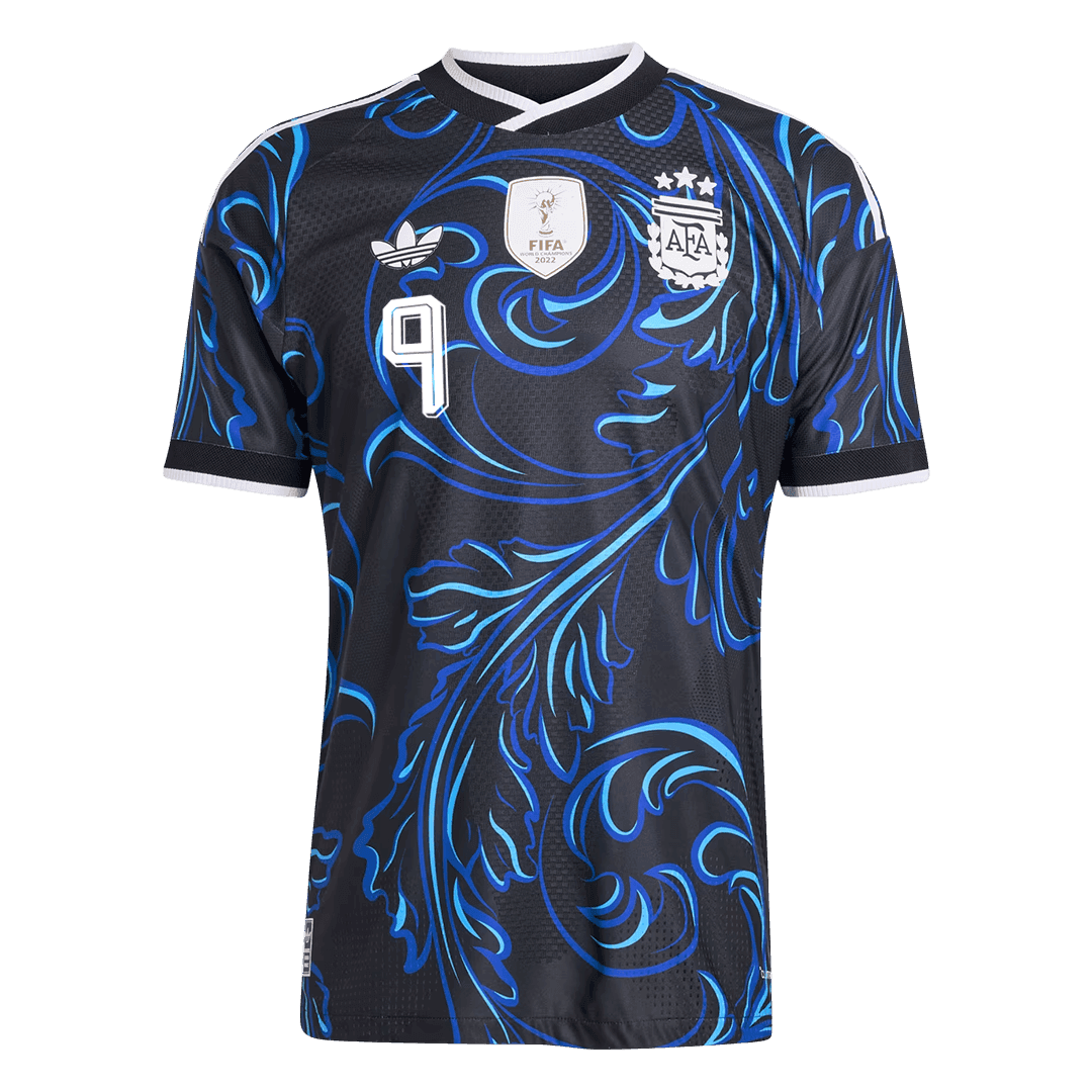 Argentina World Cup Player Version Trikot Auswärts 2026 J. ÁLVAREZ #9 Slim Fit