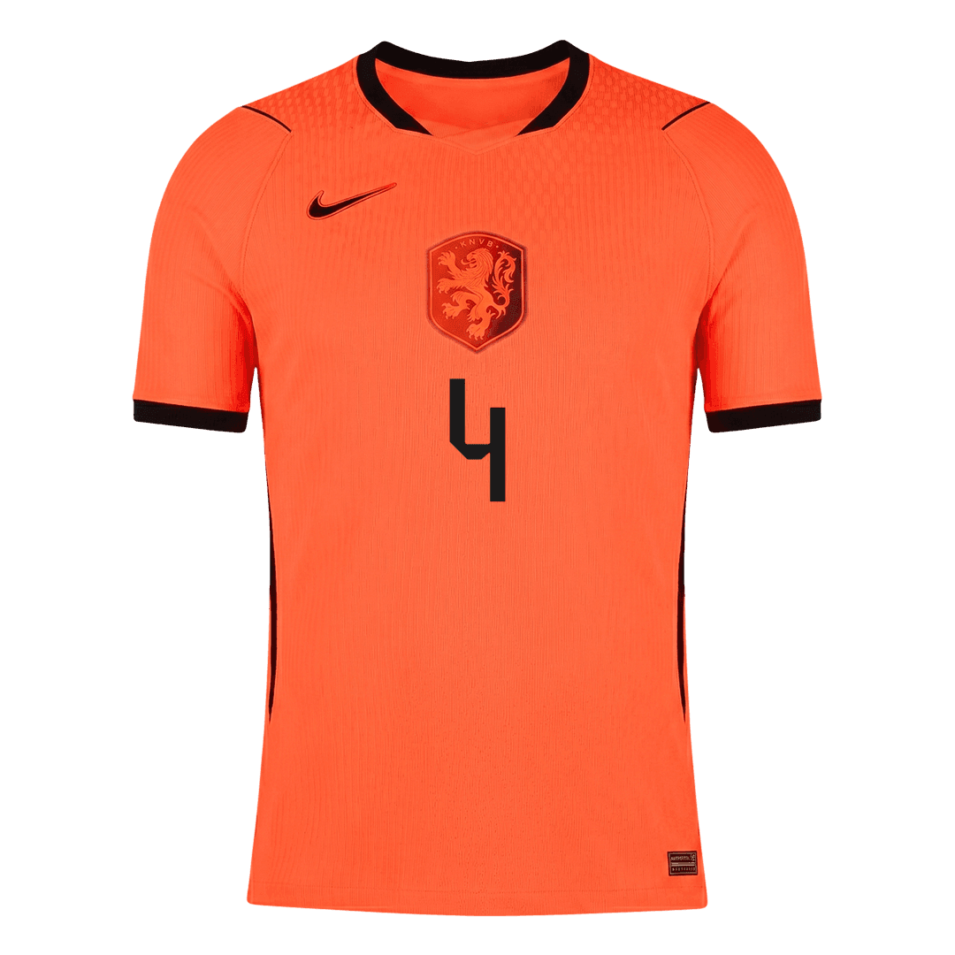 Netherlands World Cup Player Version Trikot Heim 2026 VIRGIL #4 Slim Fit