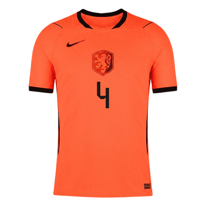 Netherlands World Cup Player Version Trikot Heim 2026 VIRGIL #4 Slim Fit