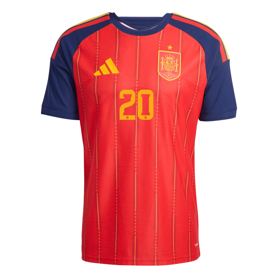 Spain World Cup Player Version Trikot Heim 2026 PEDRI #20 Slim Fit