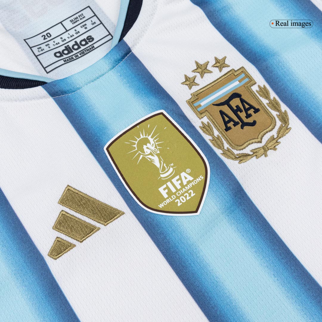 Argentina World Cup Kinder Trikot Set Heim 2026 MESSI #10 [PREMIUM]