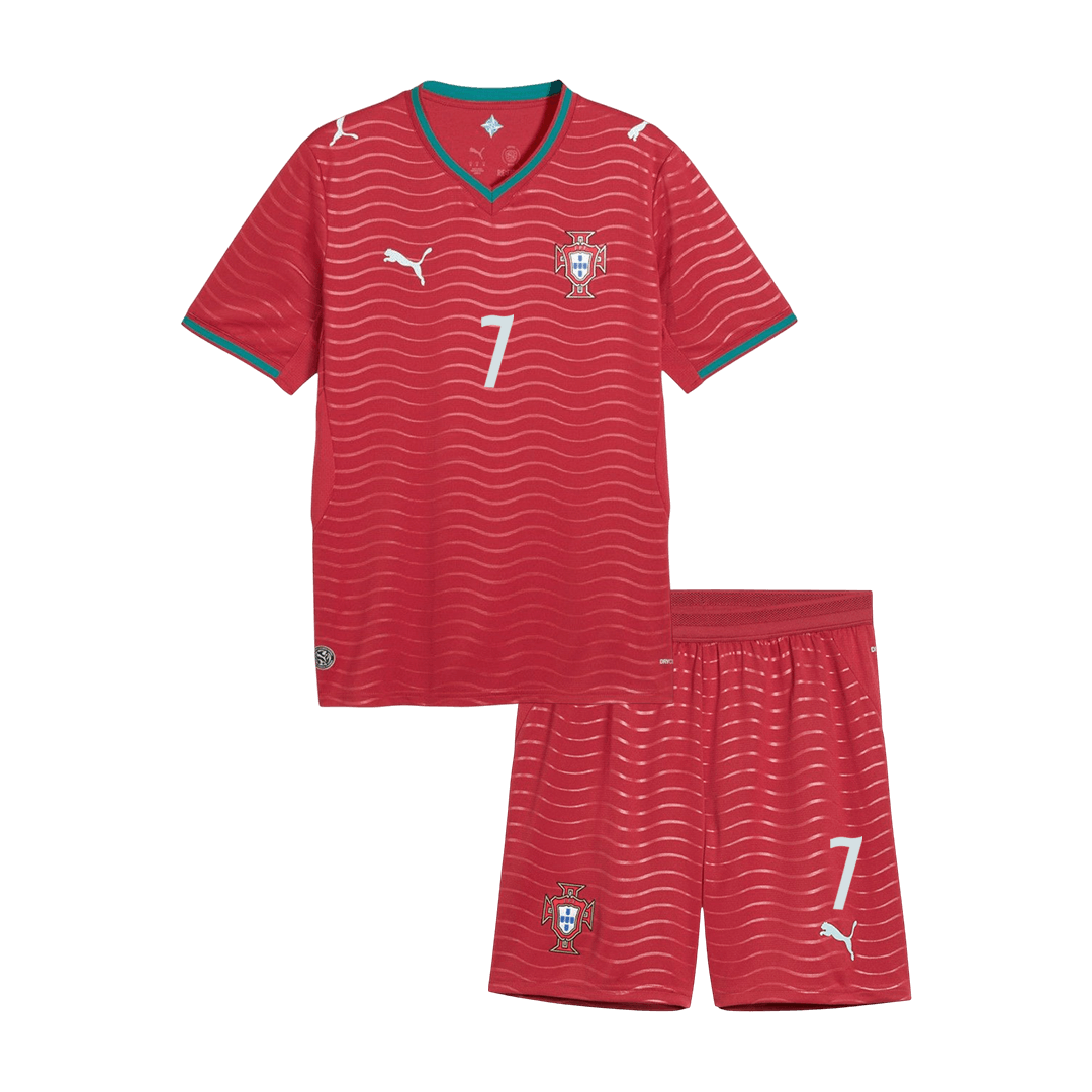 Portugal World Cup Kinder Trikot Set Heim 2026 RONALDO #7 [PREMIUM]